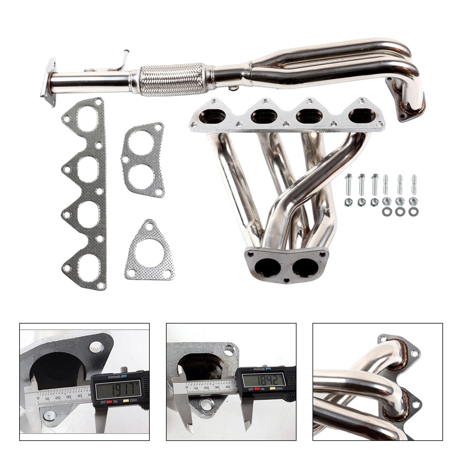 Honda Prelude 2.2L 1993-1996 Steel Manifold Exhaust Racing Header Stainless