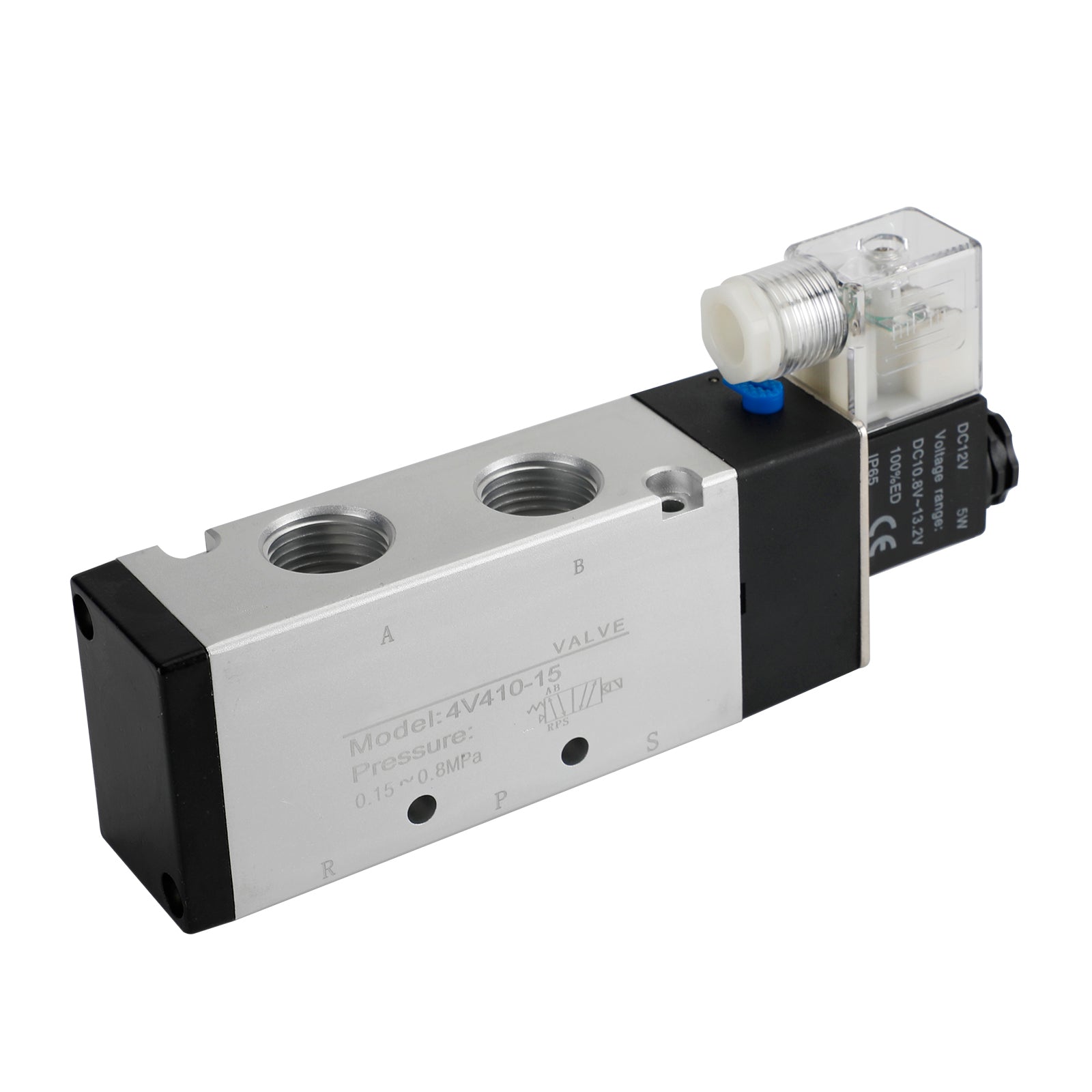 Válvula de aire solenoide eléctrica neumática 4V310-10 DC 12V 2 posiciones 5 vías PT 1/2 "