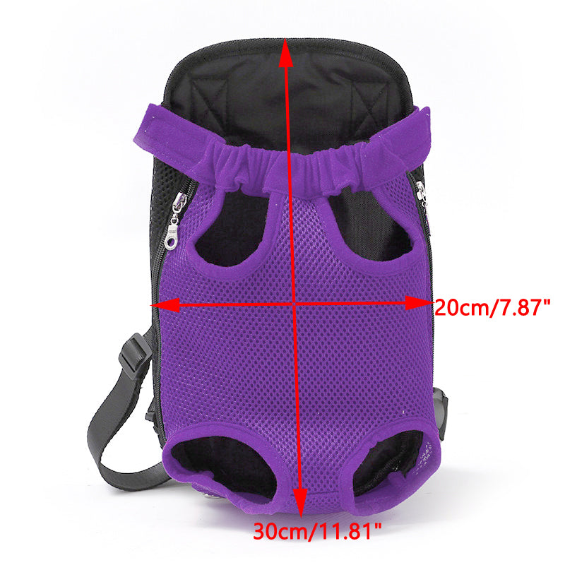 Mochila de viaje de malla de nailon para perros y mascotas, bolsa de red frontal para cachorros y gatos, portabebés 