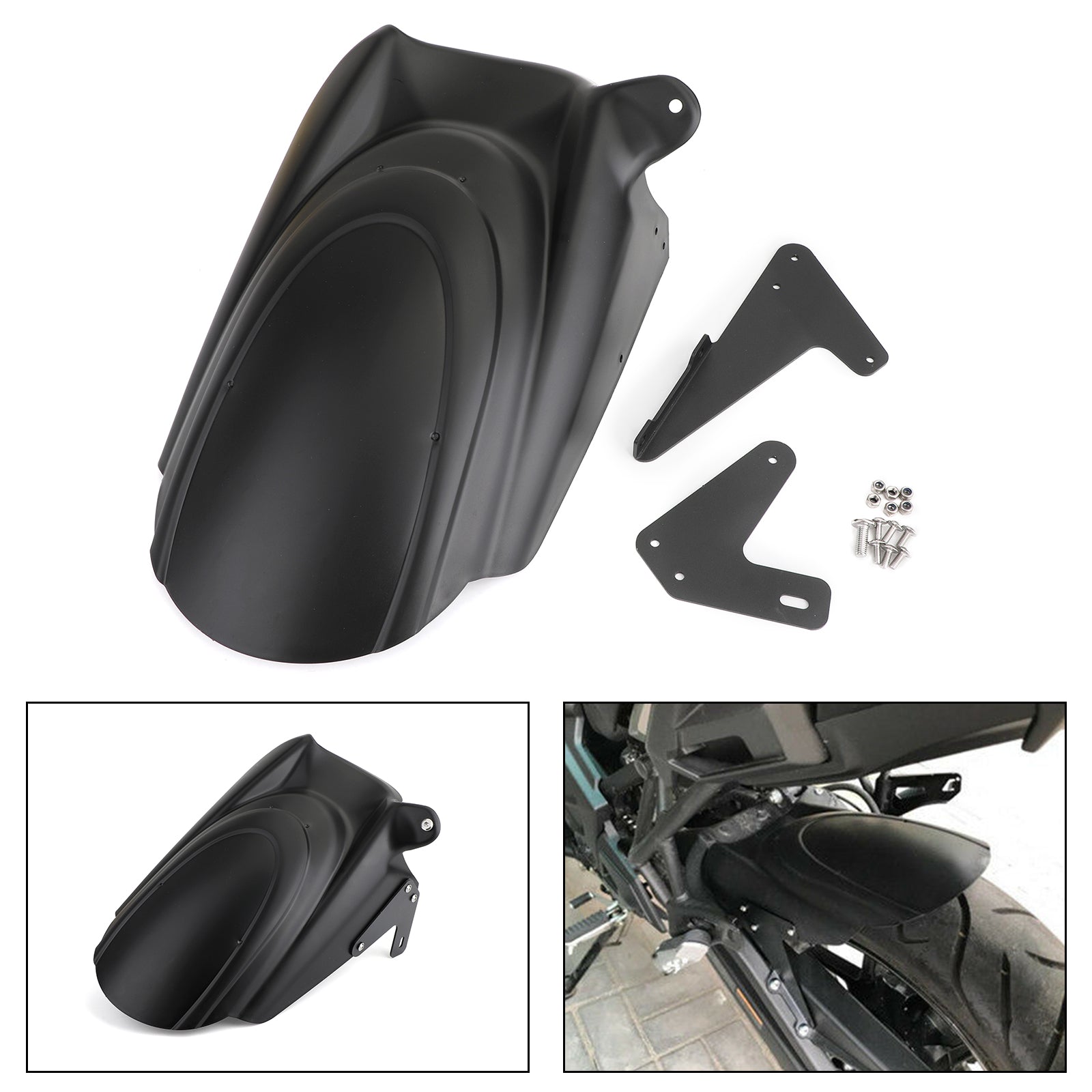 Motorcycle Rear Hugger Fender Mudguard for KAWASAKI VERSYS 650 KLE650 14-24 Generic