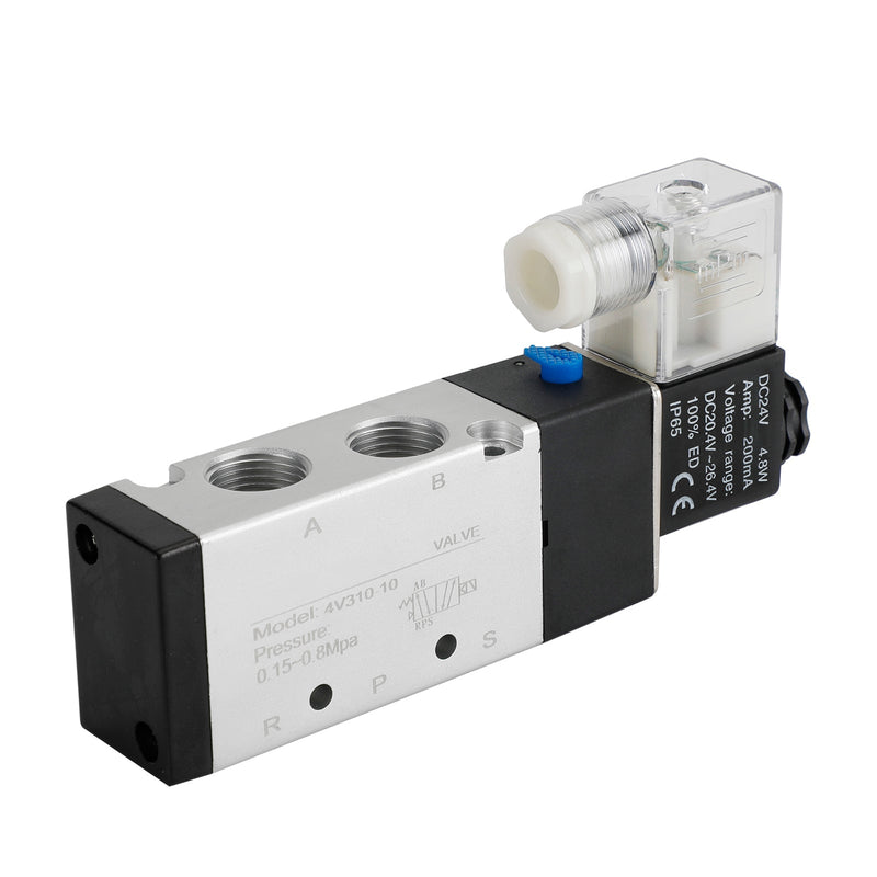 Válvula de aire solenoide eléctrica neumática 4V310-10 2 posiciones 5 vías PT 3/8"