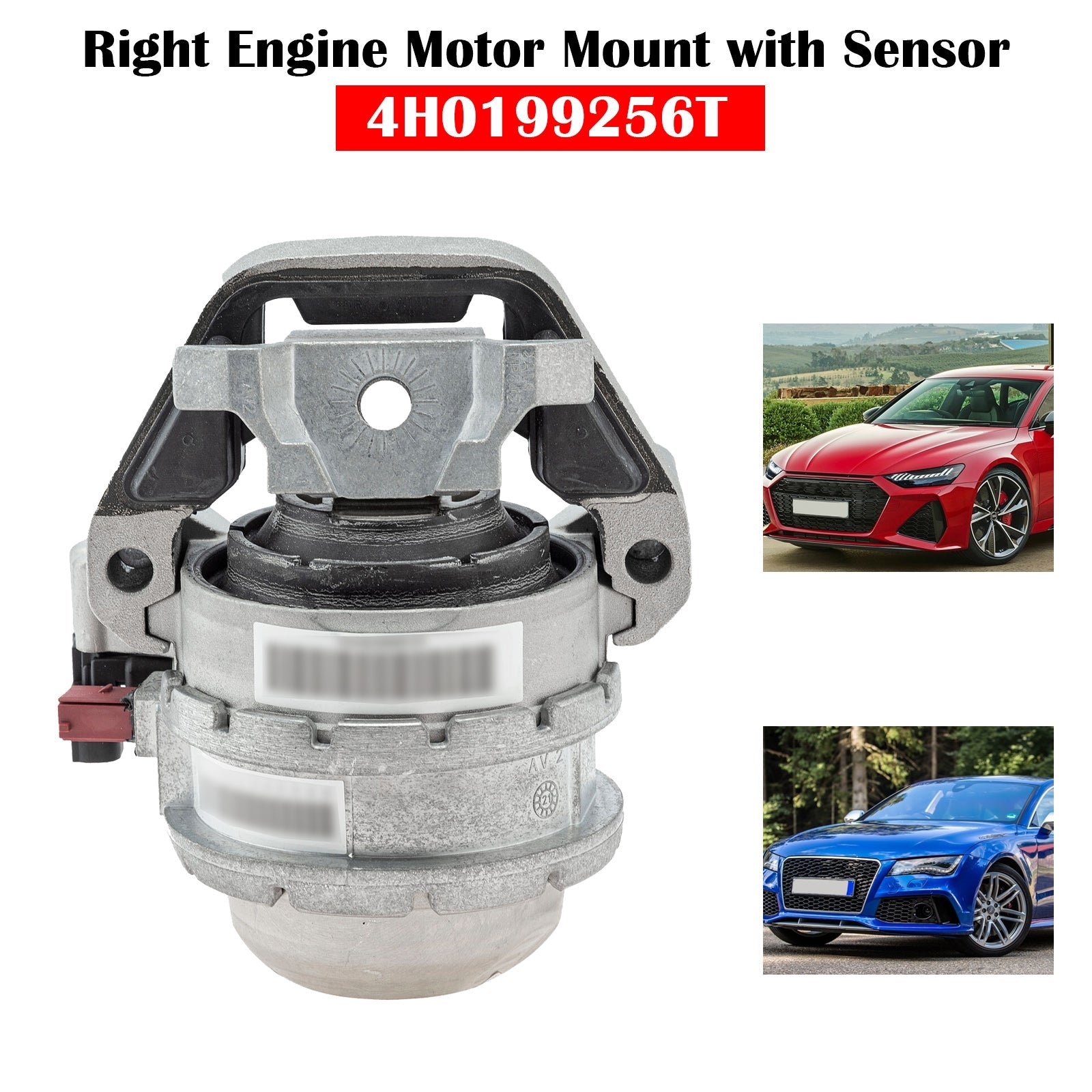 2013-2018 Audi S6 RS6 S7 RS7 4.0L Soporte de motor derecho con sensor 4H0199256T