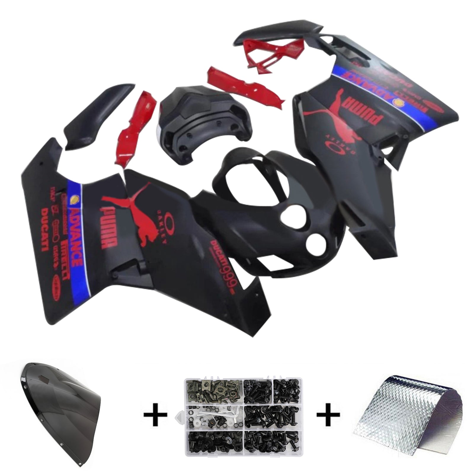 Amotopart Ducati 999 749 2005 2006 Kit Carenado Carrocería ABS