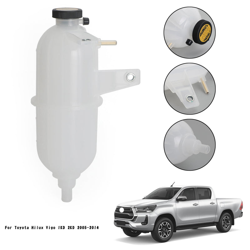 El tanque de refrigerante de la botella de desbordamiento del radiador se ajusta a la camioneta Toyota Hilux Vigo 2KD 2005-14 genérica