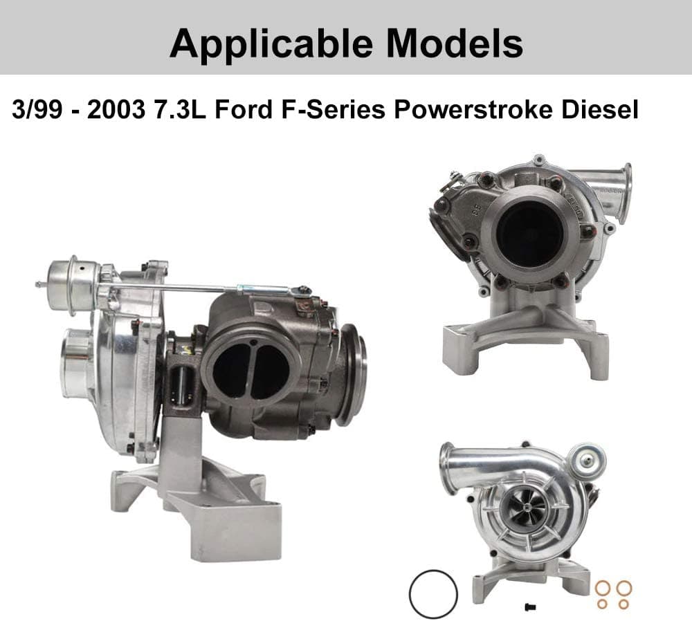 Non-EBP Valve Kit for Ford 1999.5-2003 7.3L Powerstroke Diesel Turbo Pedestal +Bolts & Exhaust Housing