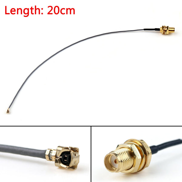 20cm Cable SMA Female Bulkhead Jack To IPX U.FL PCI Card 1.13mm Pigtail 8in