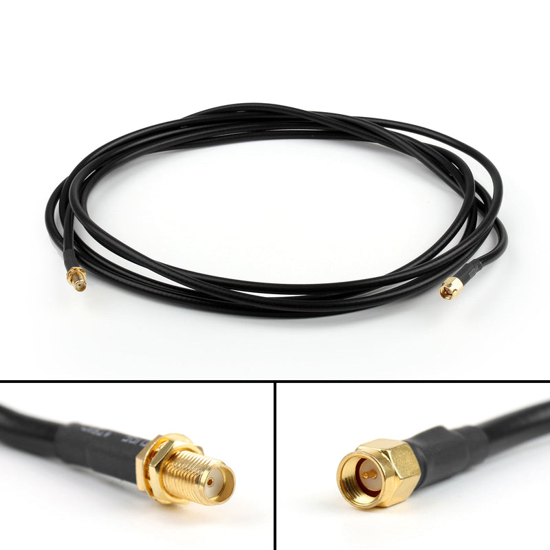 4Pcs 3m RG58 Cable SMA Male Plug to SMA Female Jack RF Pigtail Jumper 10ft