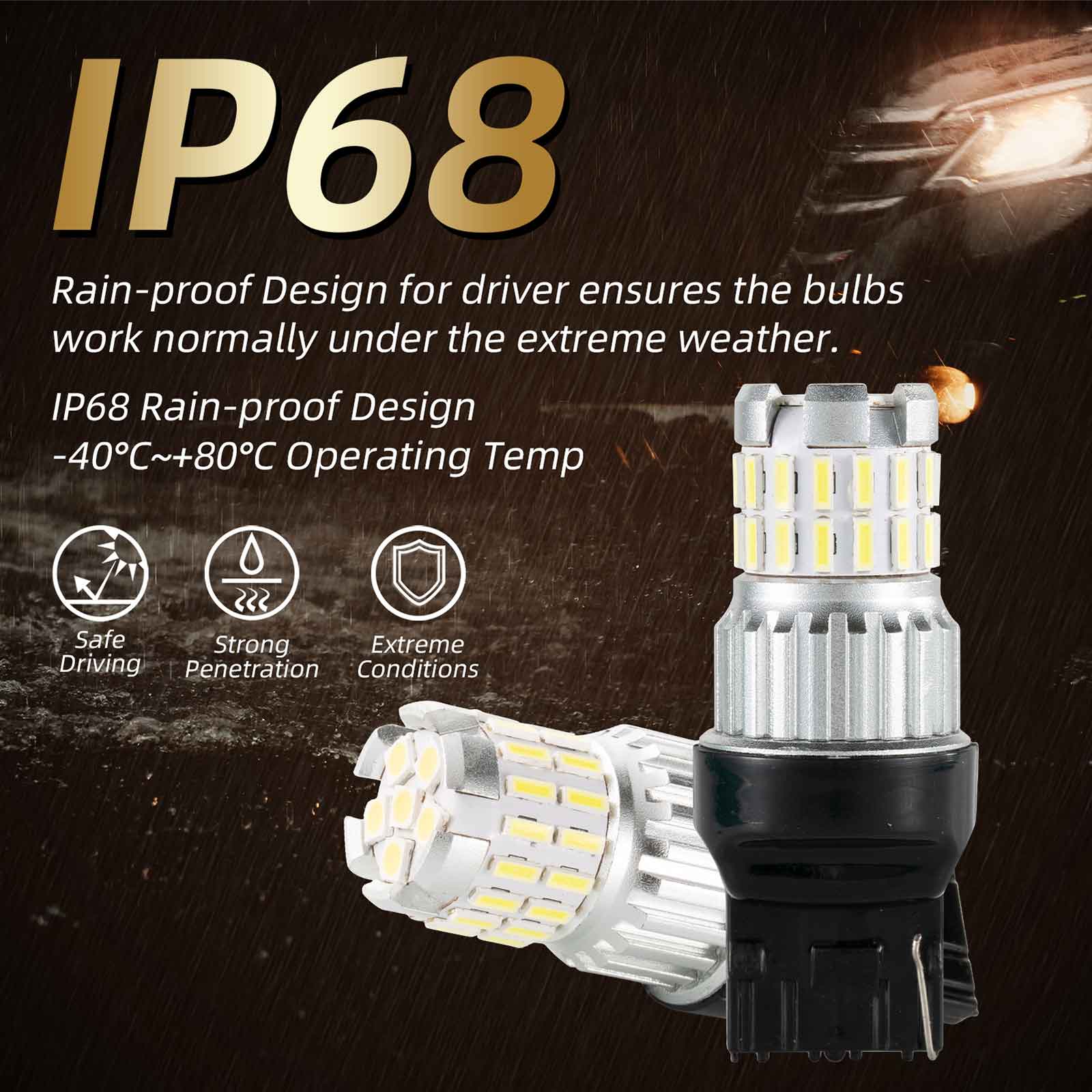 2x 1200LM Canbus LED Bulb LED Daytime Running Light Lamp White Generic