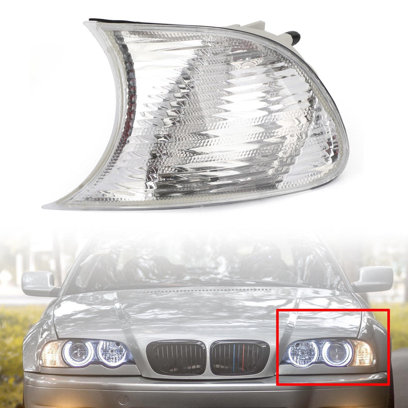 أضواء الزاوية اليسرى/اليمين بدوره مصابيح الإشارة لسيارات BMW E46 2 أبواب 1998-2001 Generic CA Market