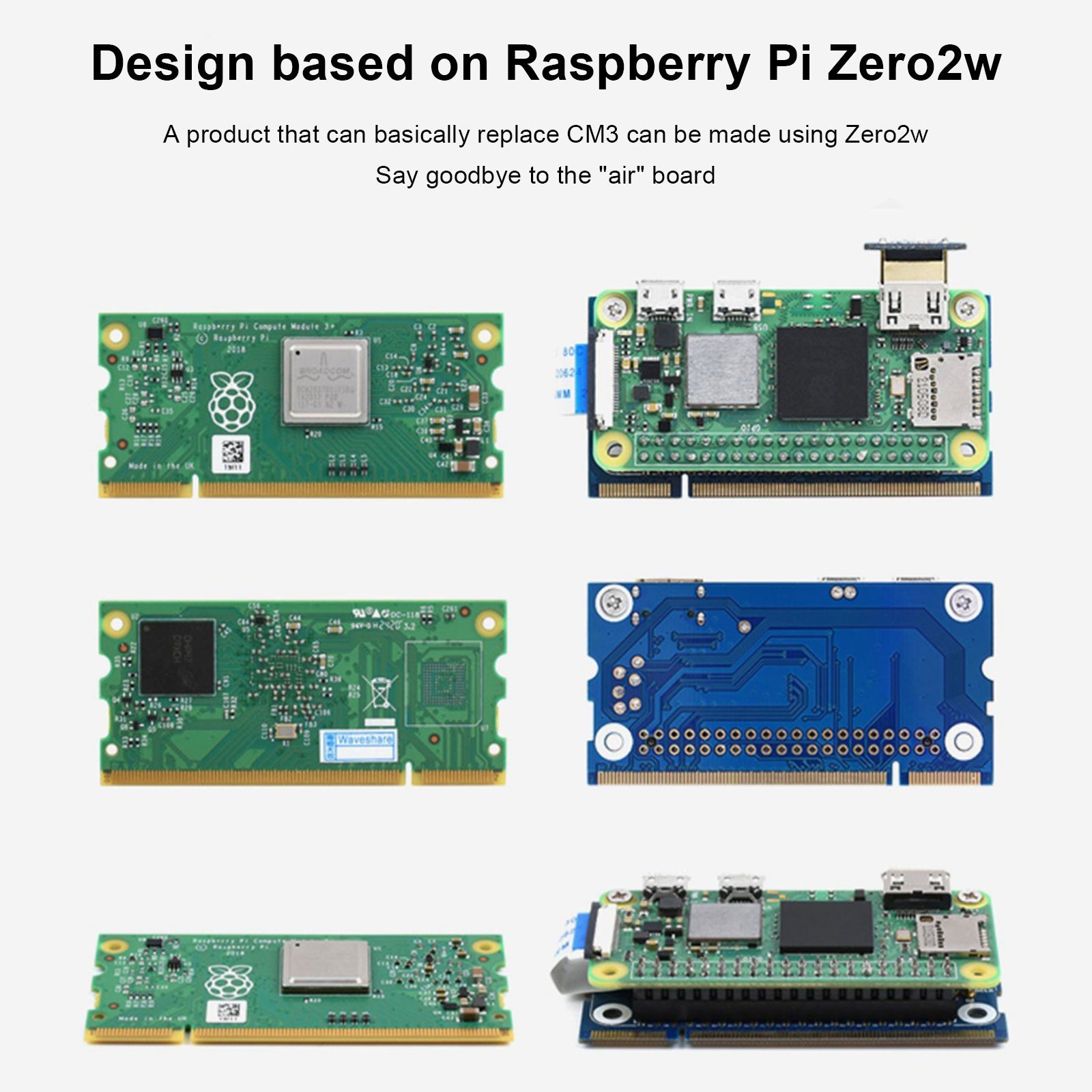 2W to CM3 Expansion Board Raspberry Pi CM3 Core Board Alternative Adapter Board