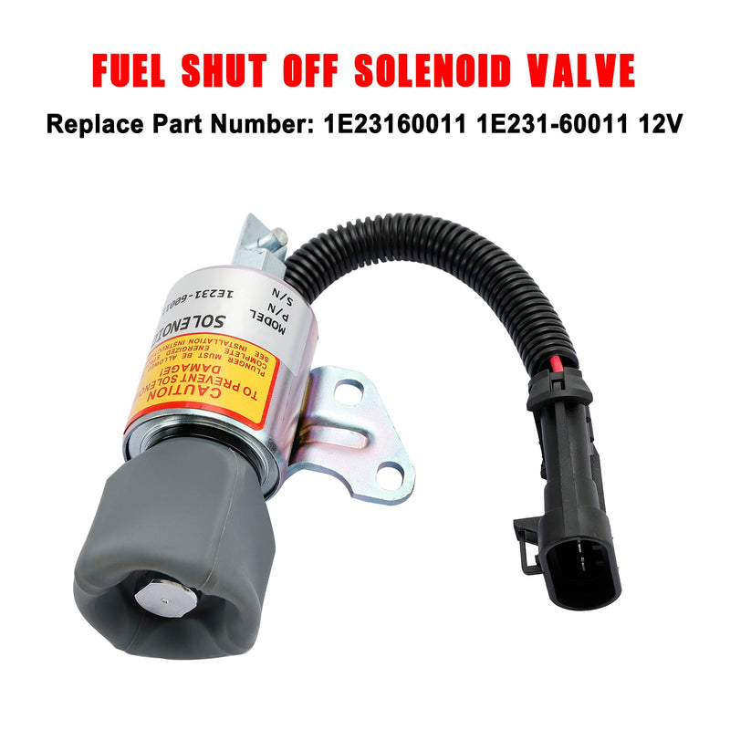 Solenoide de apagado de combustible 1E231-60011 para Kubota V2203 D722 D902 Engline M8200