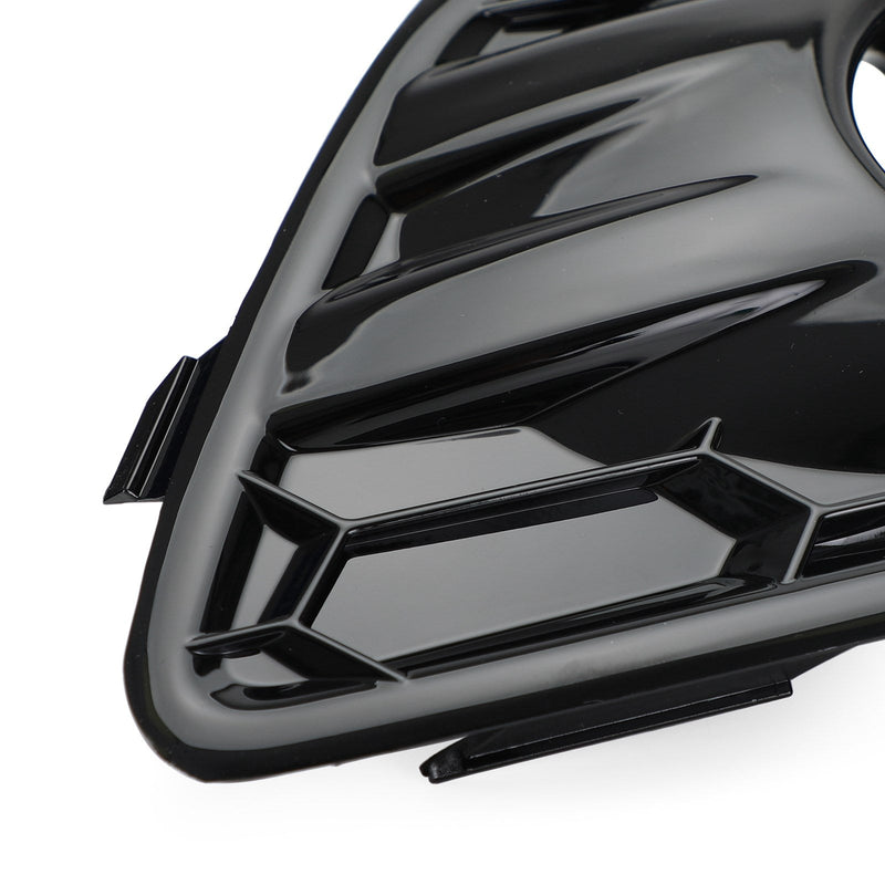 Par de rejillas de luz antiniebla delantera negra brillante para Ford Fiesta 2013-2017 genérico