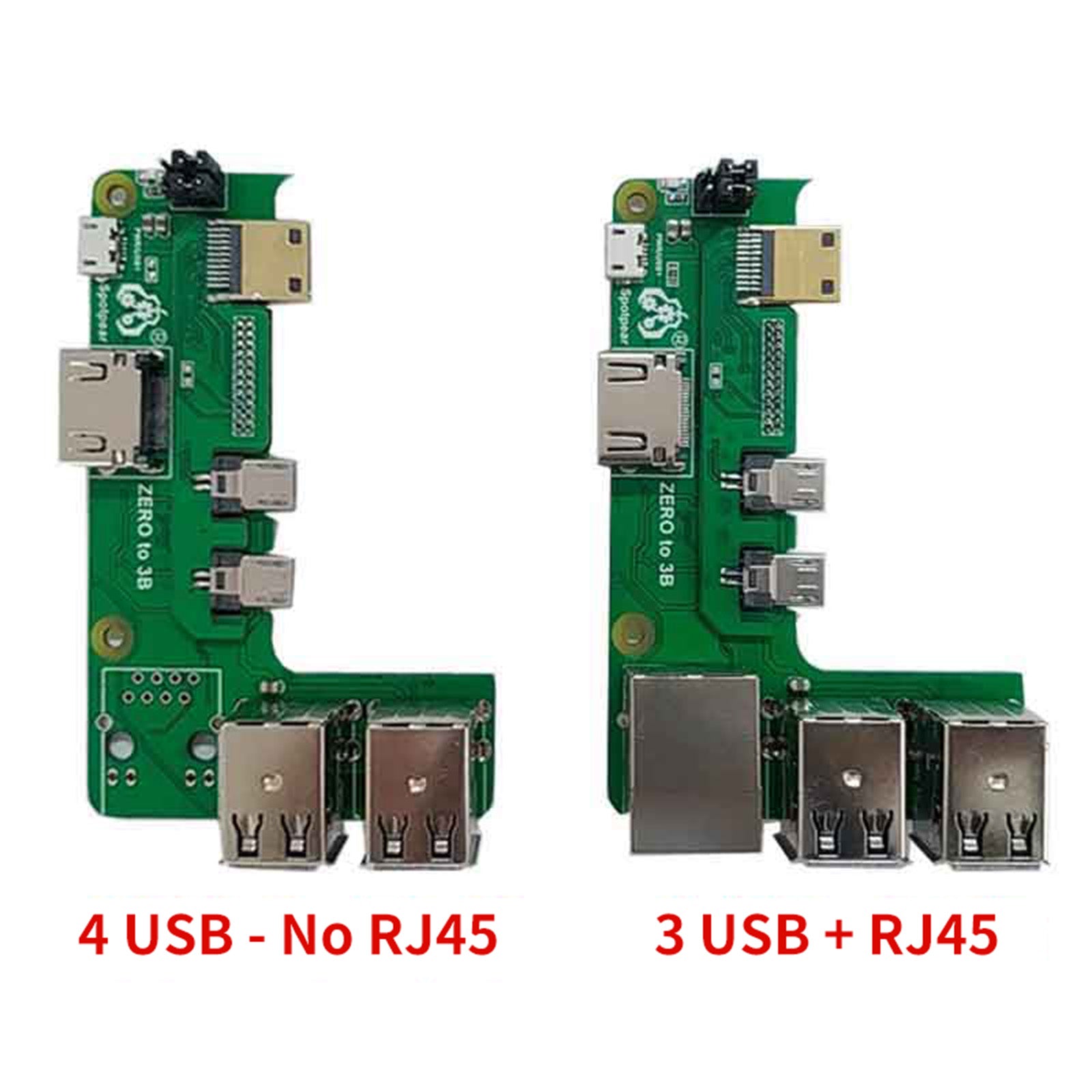 Expansion Board Zero Pi0 USB HUB RJ45 HAT fit for Raspberry Pi Zero 2w to 3B