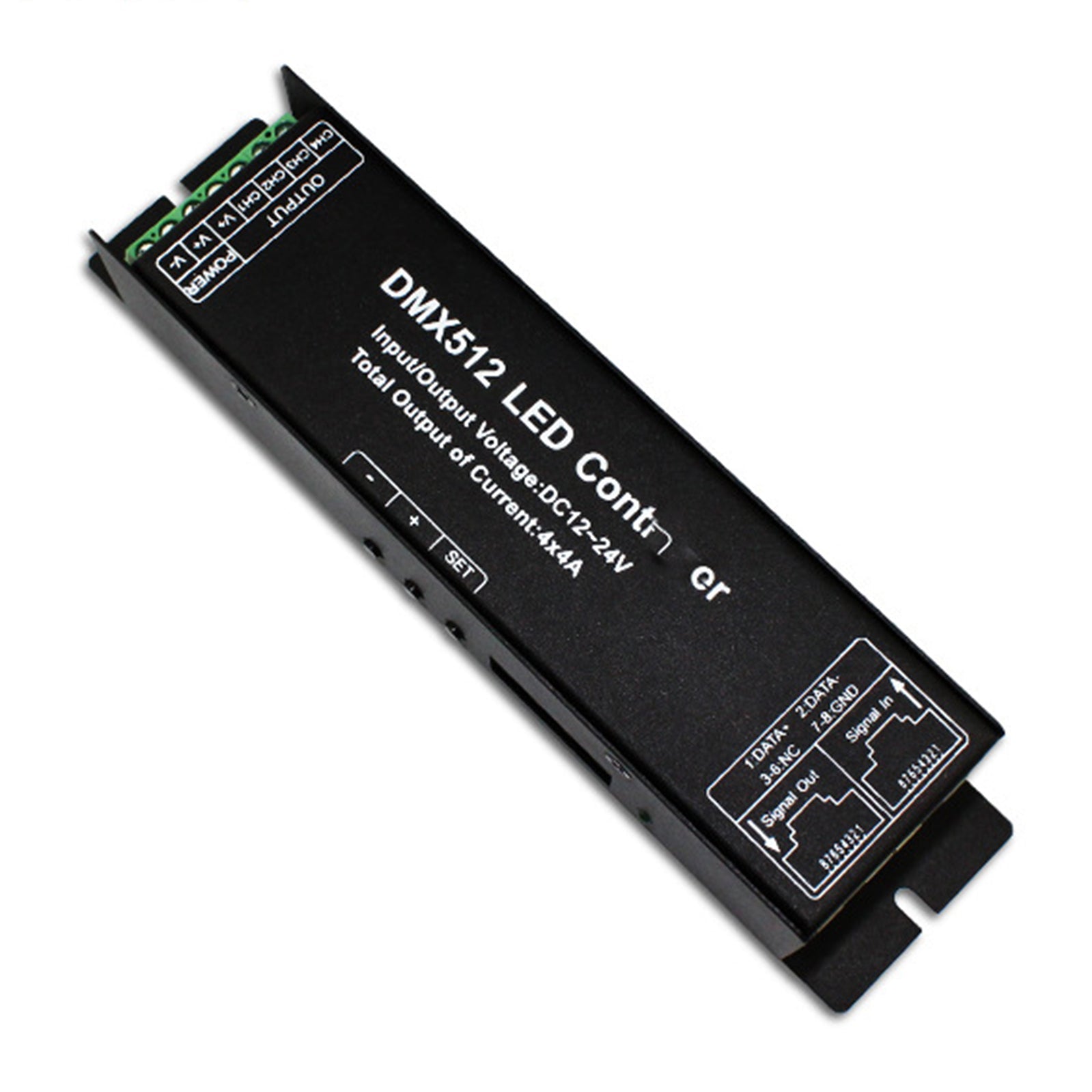 LED RGB DMX512 Decoder Controller DC12-24V 4x4A 16A 4 Channel Digital