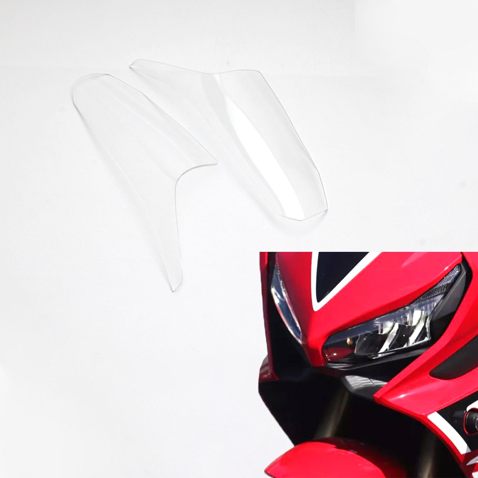 Front Lamp Lens Headlight Lens Protection Fit For Honda Cbr650R 2019-2021 Smoke Generic