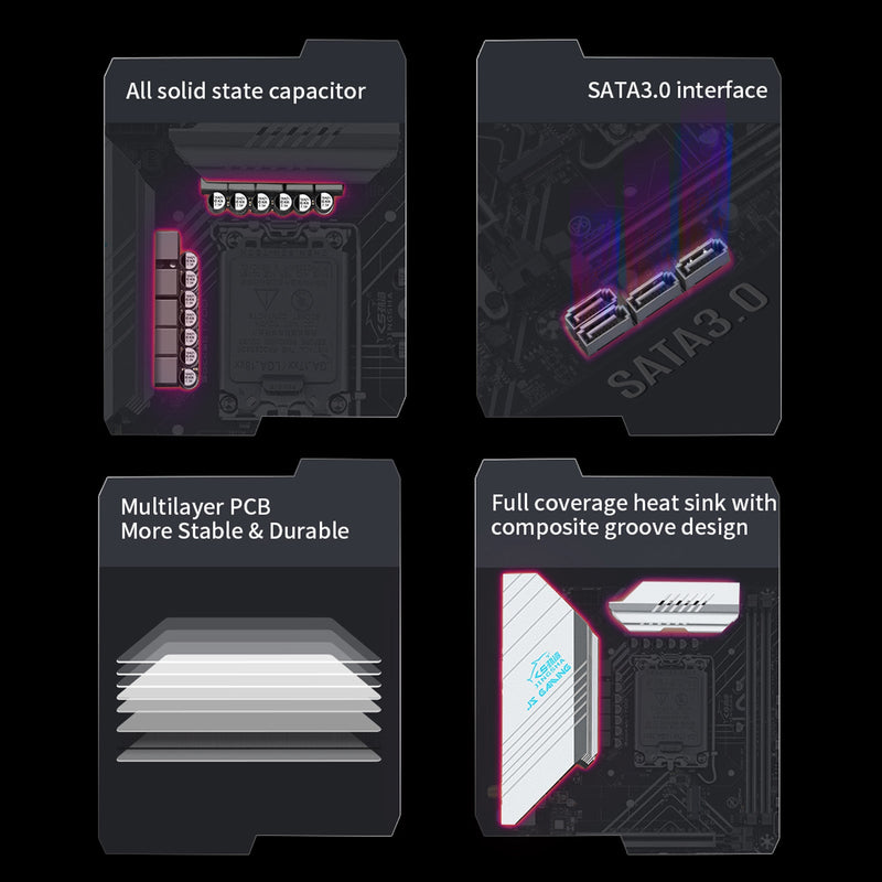 اللوحة الأم B760M-K LGA-1700 pin ذاكرة DDR4 مزدوجة واجهة M.2 تدعم WIFI