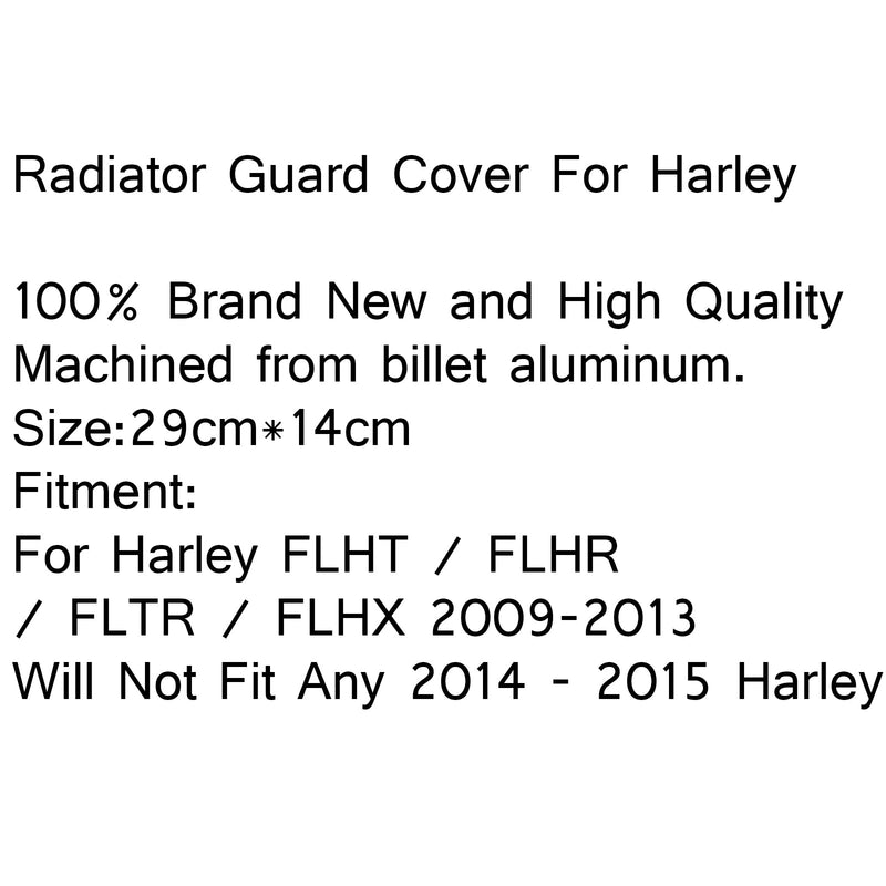 Cubierta de radiador de parrilla de marco de palanquilla CNC para Harley Touring Road King Street Glide genérico