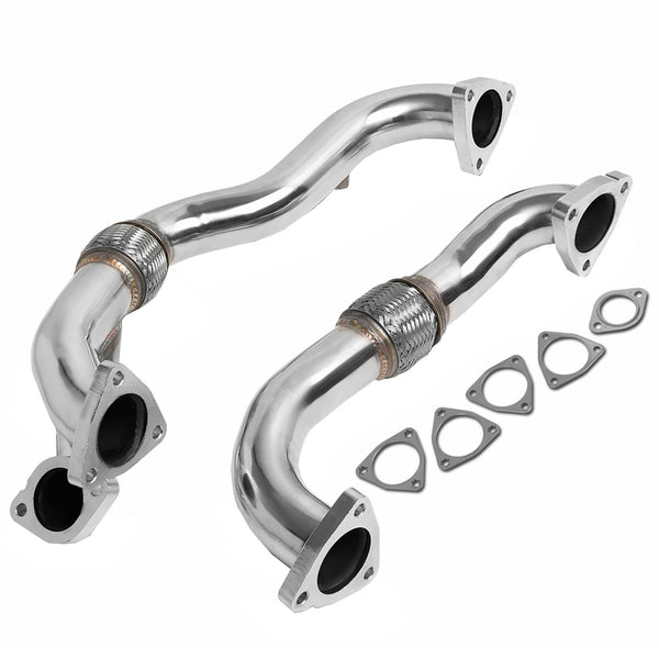 شاحن توربيني Y-Pipe Up-Pipe مع الأجهزة لـ 08-10 Ford Super Duty 6.4L