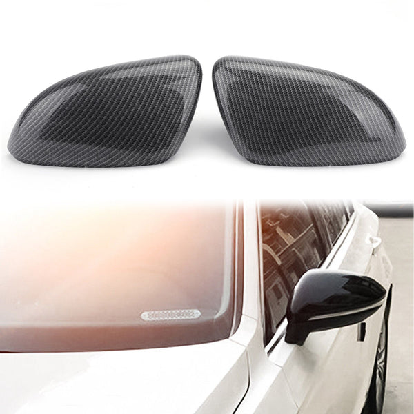 Carbon Pair Side Mirror Cover Cap Replacement for VW Golf MK6 2010-2013 Generic