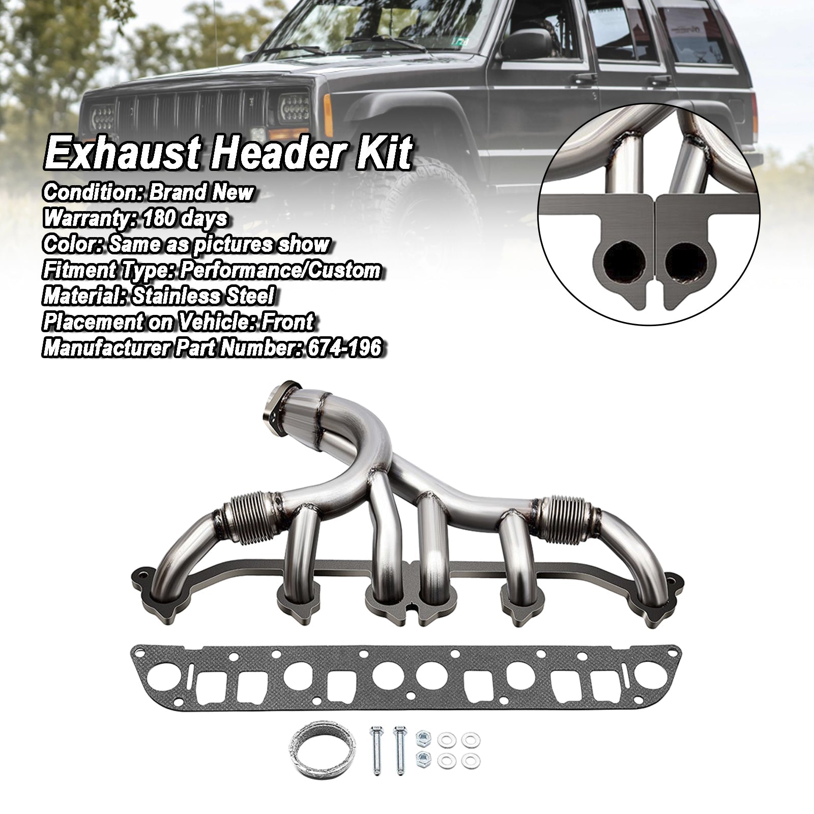 Jeep TJ 1997-1999 Exhaust Manifold 674-196