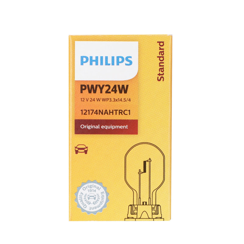 Para bombillas auxiliares estándar de coche Philips 12174NAHTRC1 PWY24W 12V24W WP3.3x14.5/4 genérico