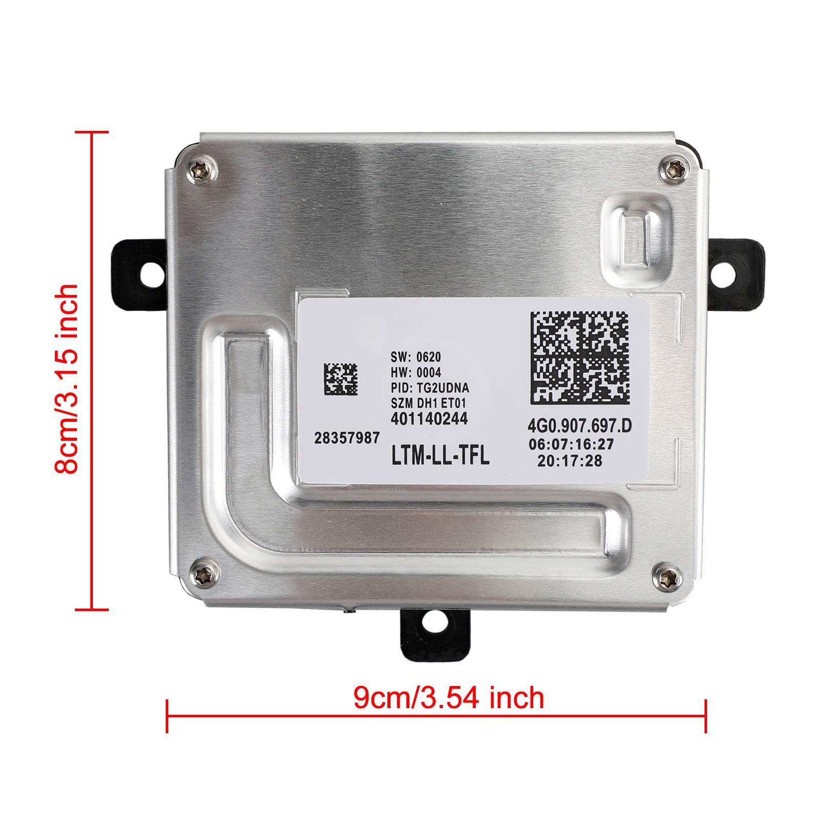 4G0907697D 2013-2016 Volkswagen CC Módulo de luz de circulación diurna LED Unidad de control de faros