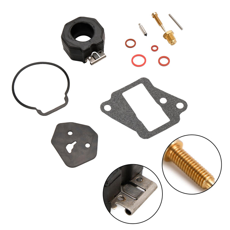 Kit de reconstrucción de carburador compatible con Yamaha 9.9HP 15HP 6E7-W0093-01 6E7-W0093-02