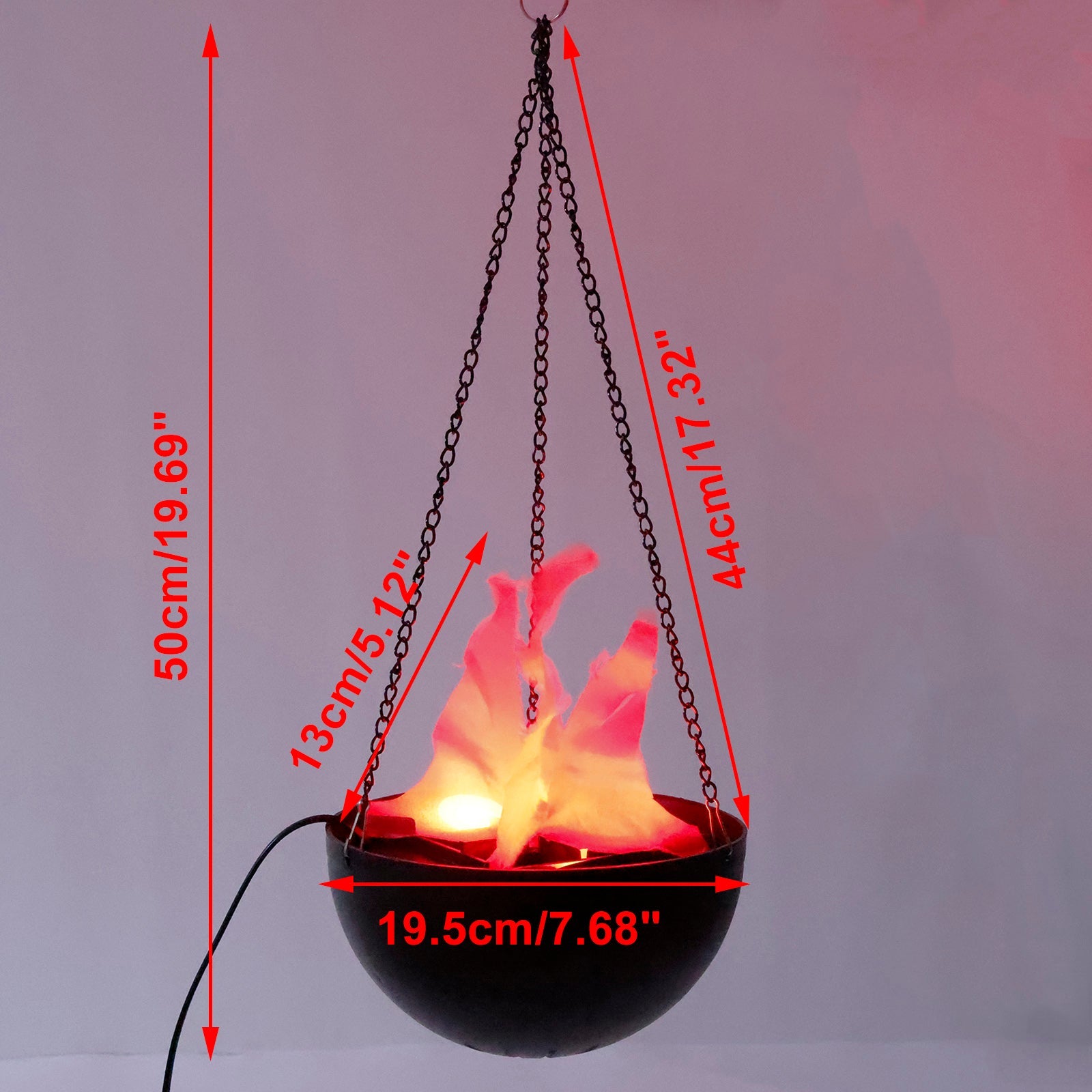 3D LED Electric Fake Fire Lamp Flame Light Halloween Christmas Theme Decoration