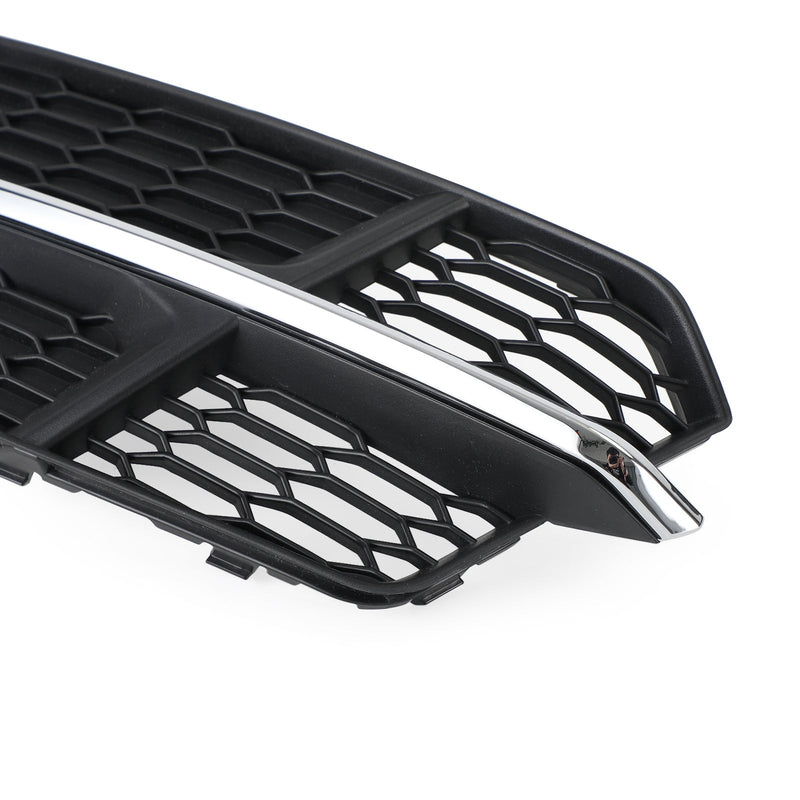 Rejilla inferior para parachoques delantero, compatible con Audi A6 C7 S-Line 2016-2018, color negro cromado genérico