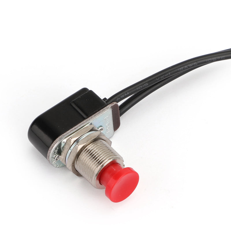 1 interruptor de reinicio de botón de reinicio automático momentáneo normalmente cerrado con cable rojo