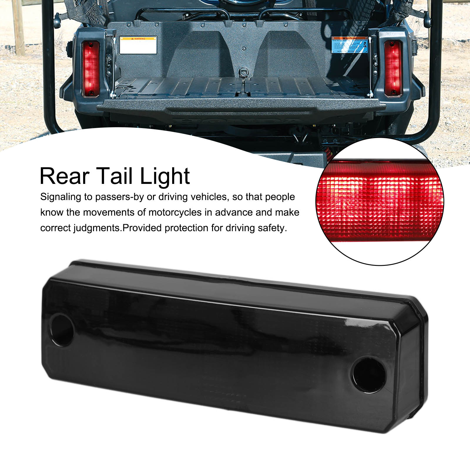 33700-HL3-A01 Rear Tail light Assembly For Honda Pioneer 520 700 1000 2014-2021 Generic