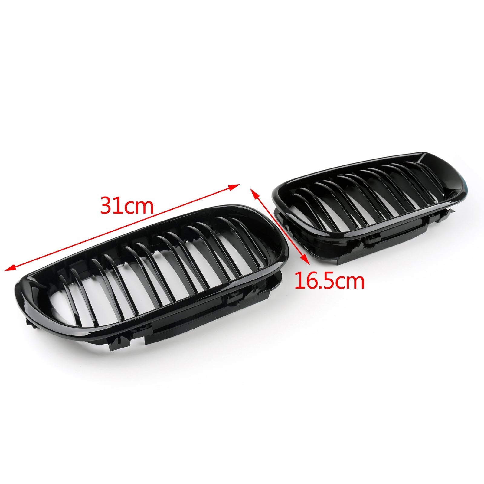 Front Kidney Grill Double Rib For BMW E46 3 Series 4 Door 2002-2005 Generic