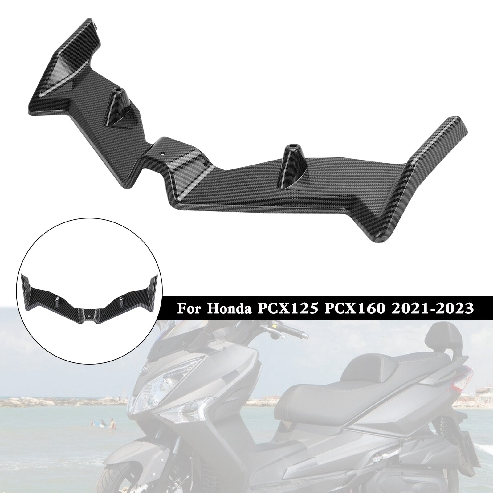 Honda Pcx125 Pcx160 2021-2023 Front Fairing Aerodynamic Winglet Cover Durable