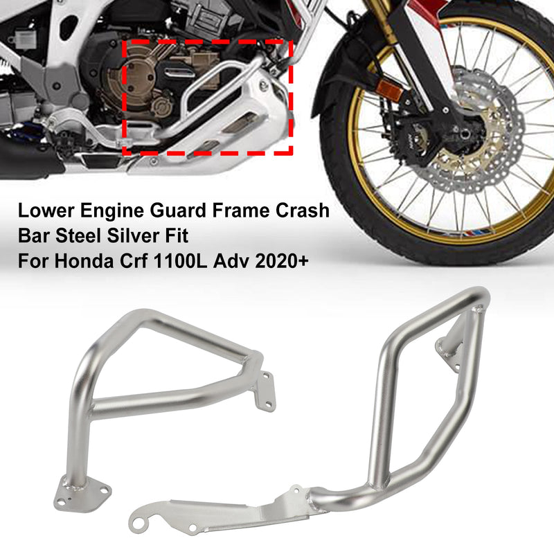 Motor Protect Guard Frame Lower Crash Bar Silver para Honda Crf 1100L Adv 20+ 22 Generic
