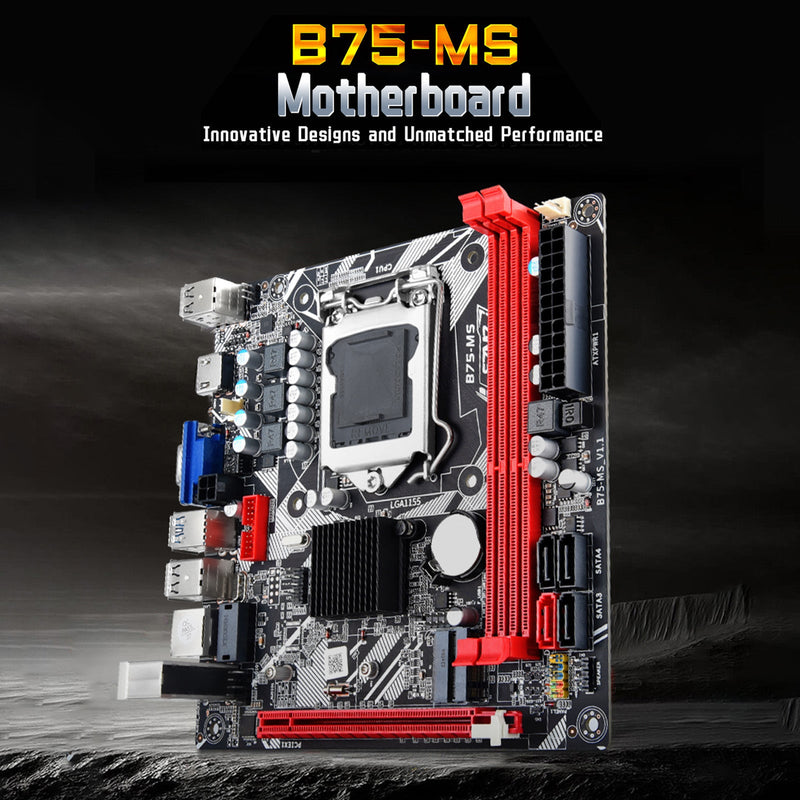 Placa base B75-MS LGA 1155 compatible con 2 * DDR3 USB3.0 SATA3 NVME WIFI Bluetooth