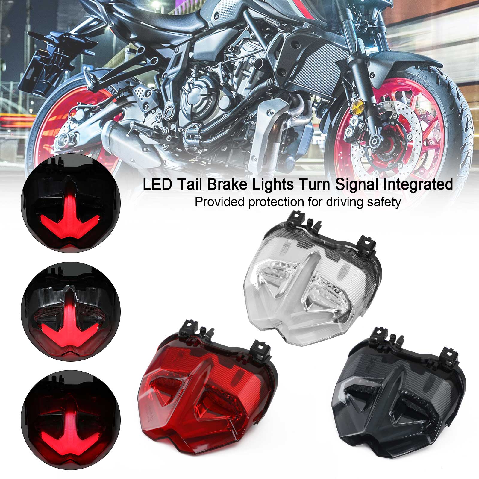 Tail Brake Lights Turn Signal Integrated For YAMAHA MT-09 MT10 SP 2021-2023 Generic