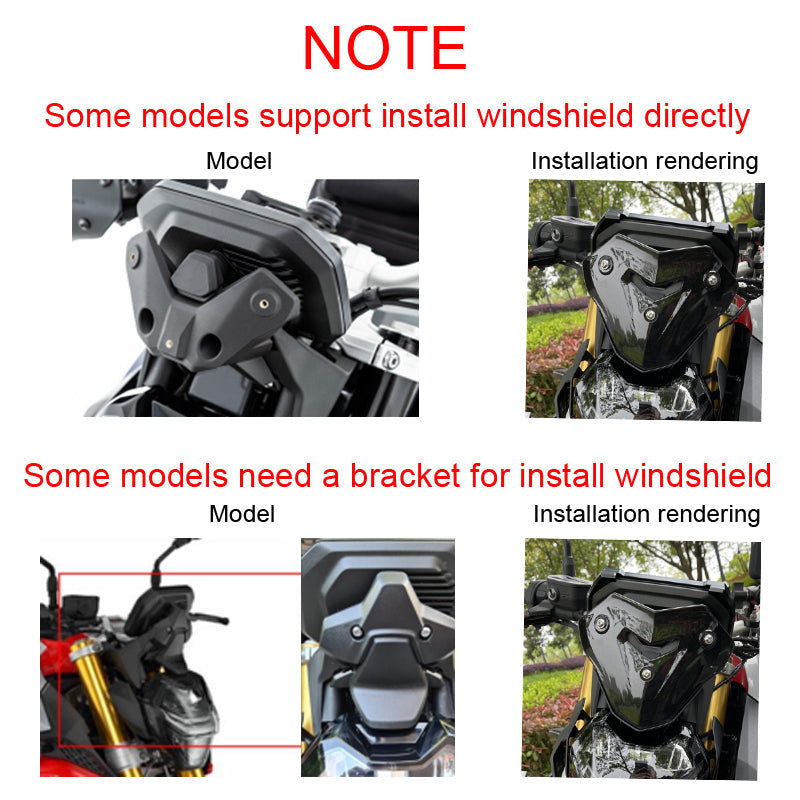 Screen Windshield Fairing Windscreen Wind Deflectors fit for BMW F900R 2020-2021 Generic