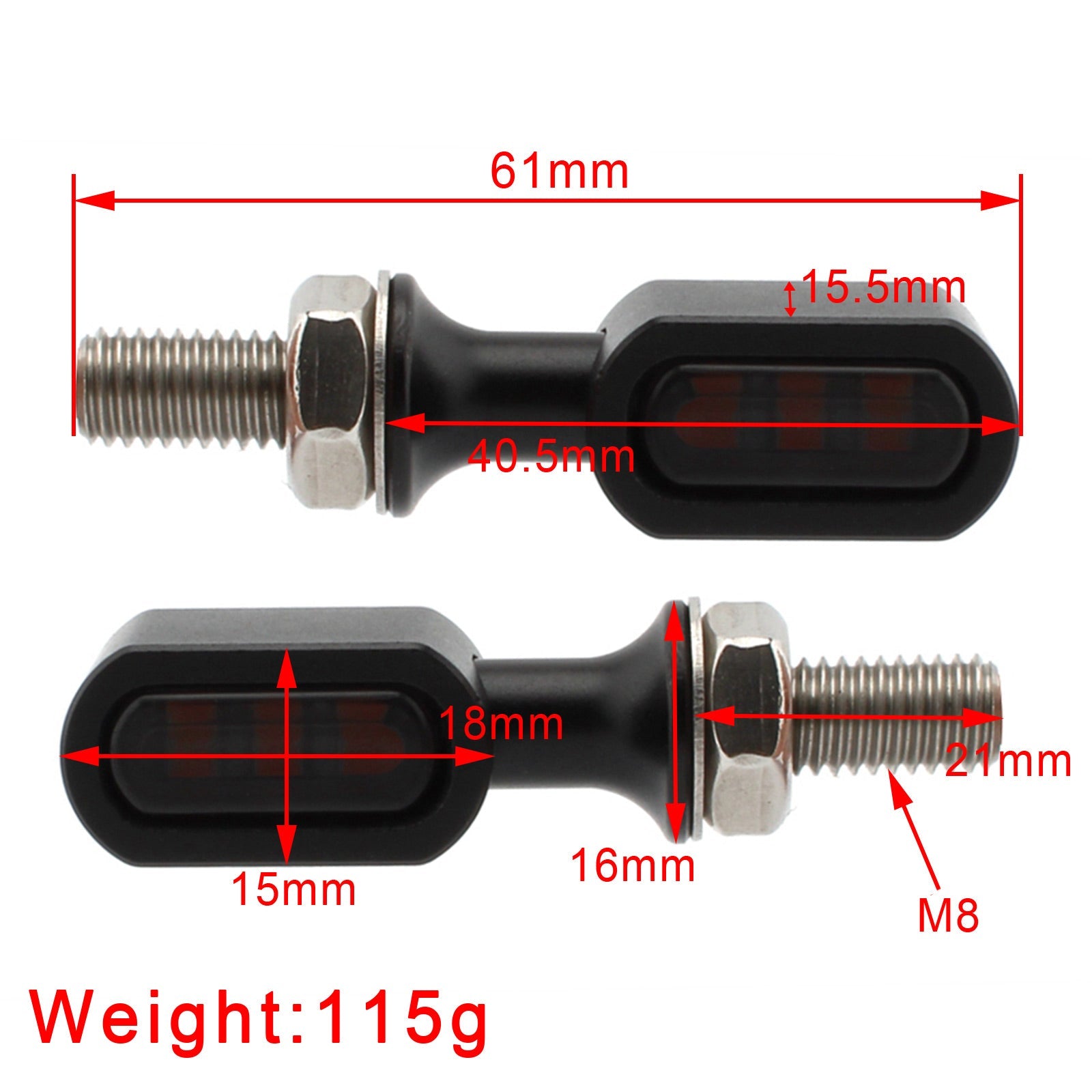 LED Rear Mini Turn Signal Indicator For Sportster Touring Dyna Softail Generic