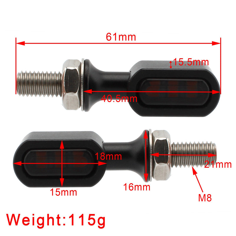 Mini indicador de señal de giro trasero LED para Sportster Touring Dyna Softail genérico