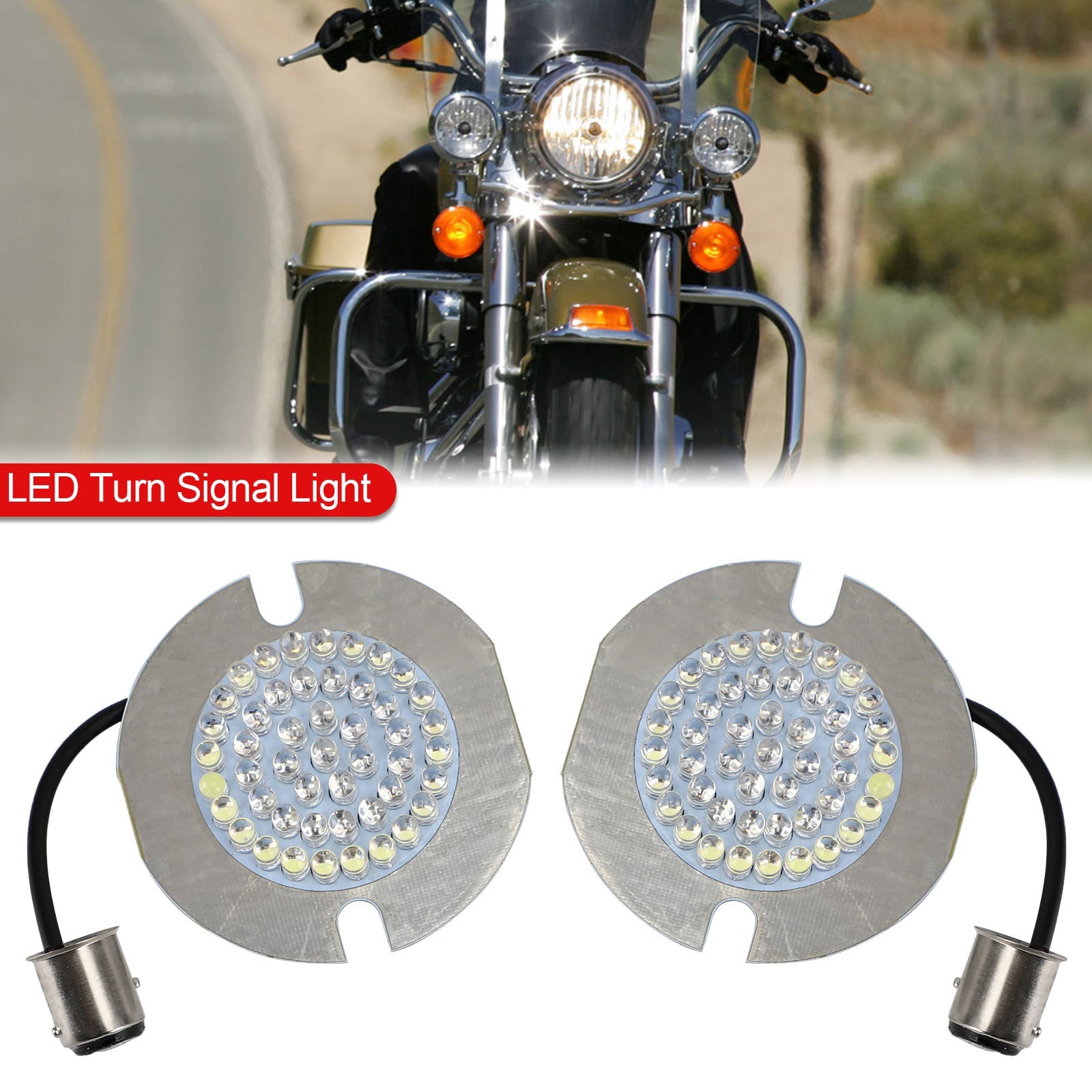 1157 LED لمبة إشارة الانعطاف الخلفية مناسبة لـ Dyna Touring Electra Glide Road King Generic