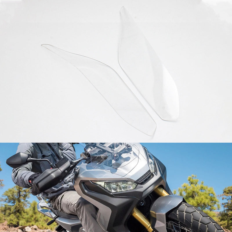Cubierta de protección de lente de faro delantero apta para Honda X-Adv 750 2017-2019 humo genérico