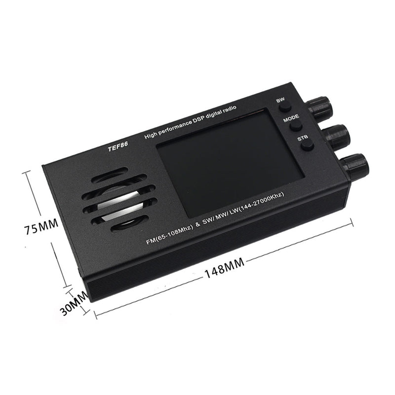 شاشة LCD مقاس 3.2 بوصة EF6686 راديو رقمي DSP عالي الأداء 144-27000 كيلو هرتز SW/MW/LW