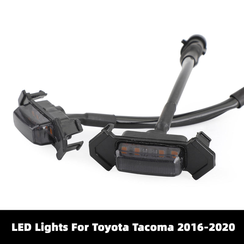 Juego de 4 luces LED compatibles con rejilla de parachoques delantero Tacoma 2016-2020 PT228-35170 humo genérico