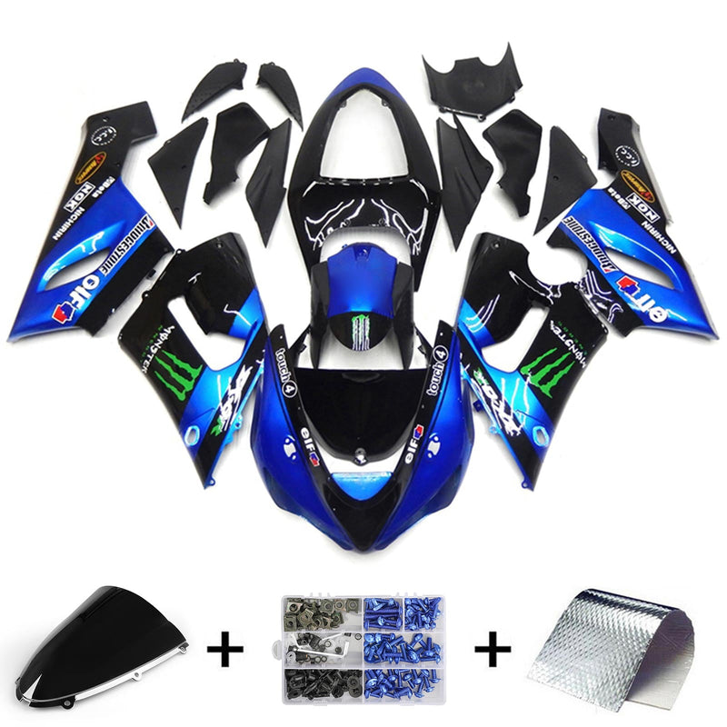 Kawasaki ZX6R 636 2005-2006 Fairing Kit Bodywork Plastic ABS