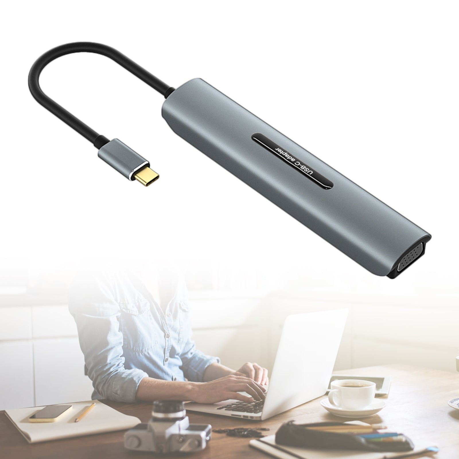 قاعدة إرساء 9 في 1 USB-C بدقة 4K HD VGA PD100W لأجهزة الكمبيوتر المحمولة MacBook Type-C