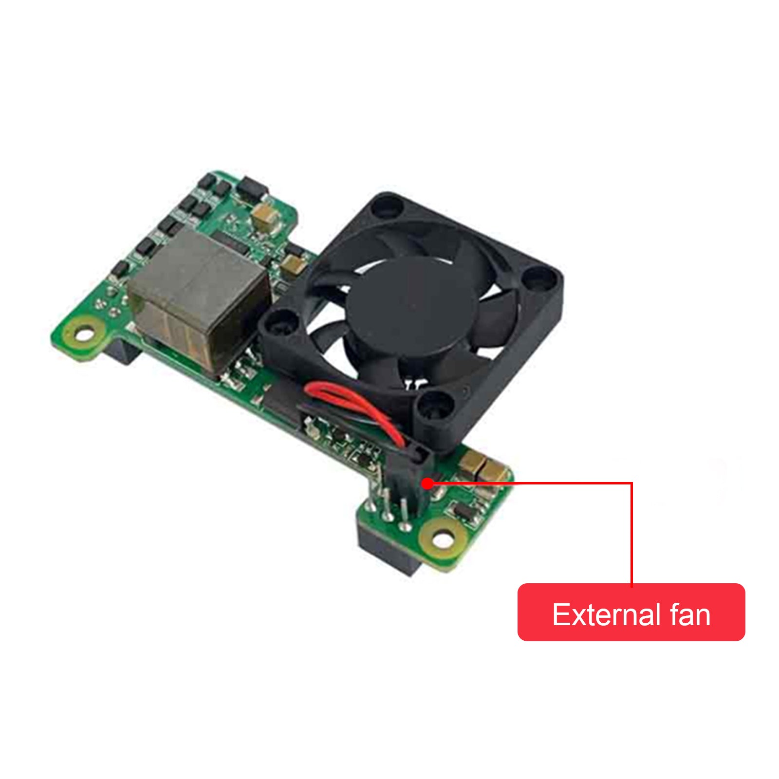 Módulo de expansión de fuente de alimentación Ethernet Raspberry Pi Poe compatible con 3B+/4B con ventilador