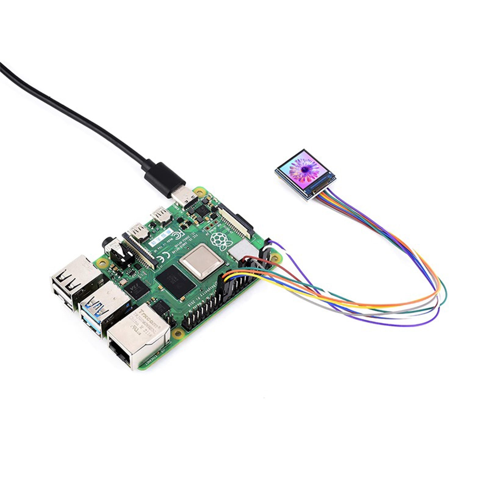 شاشة LCD من Raspberry Pi مقاس 0.85 بوصة IPS GC9107 Driver Chip SPI Interface