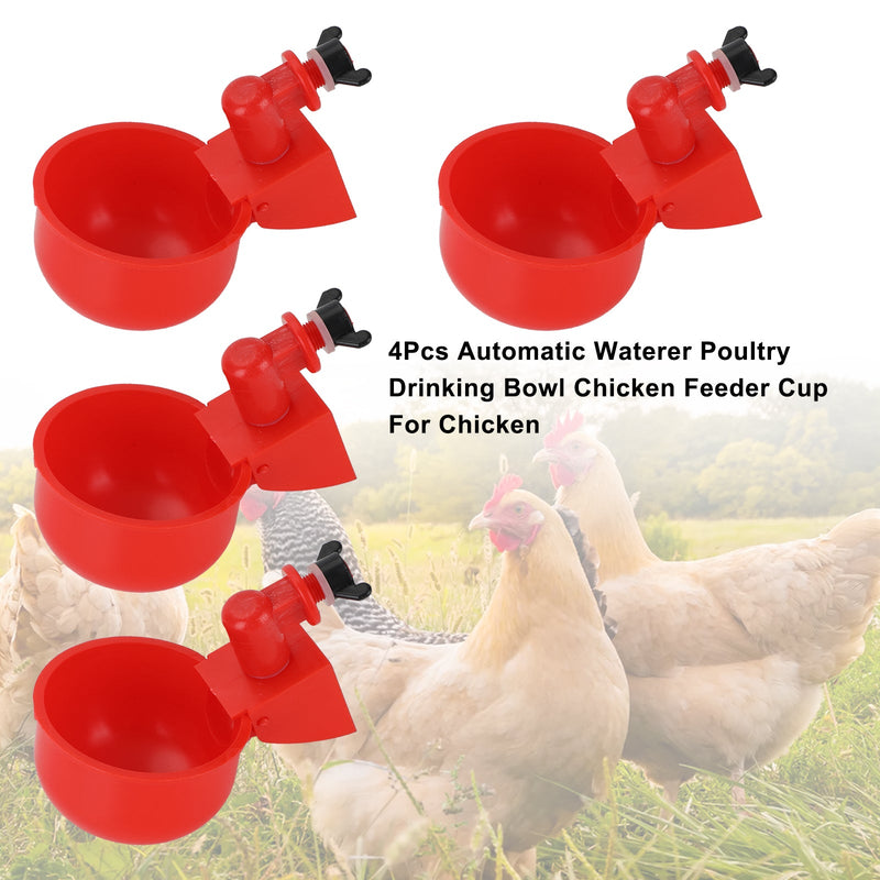 Bebedero automático para aves de corral, 4 Uds., taza alimentadora de pollo para pollo