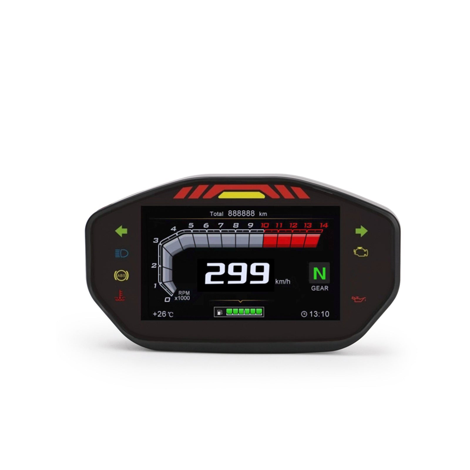 Universal Motorcycle Lcd Rpm Digital Display Odometer Speedometer Backlight Generic