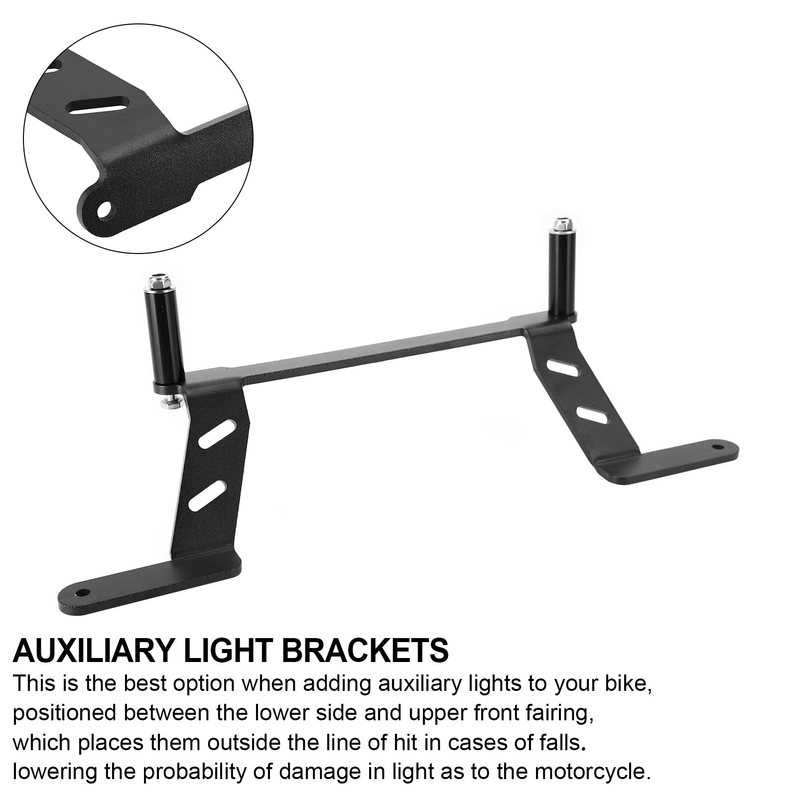 Soporte de montaje de luz auxiliar para BMW R1200GS R1250GS Adventure 2014-2021 Genérico